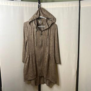 Miilla Clothing brown Unique Hooded Lightweight Jacket.